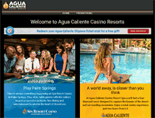 Tablet Screenshot of aguacalienteresort.com